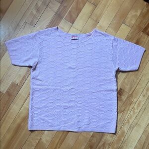 Light Pink Short-Sleeve Knit Tee by Vassarette